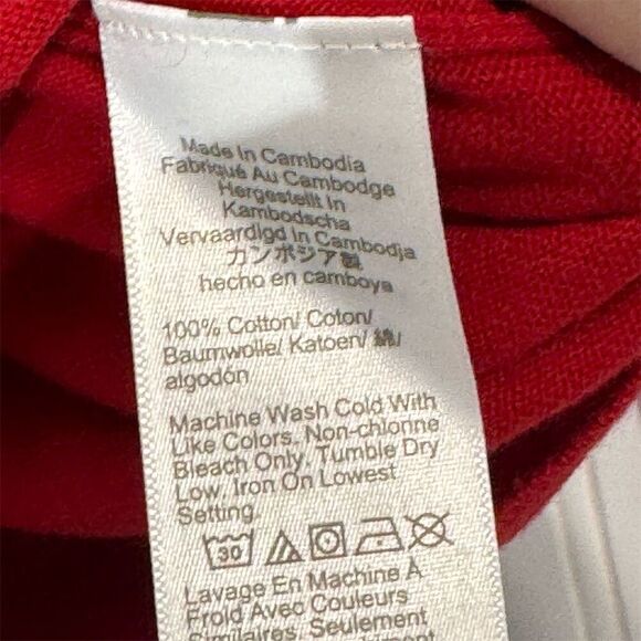 J.Crew Women’s Classic Cardigan Sweater Red 100 Cotton M Long Sleeve Lightweight - Picture 7 of 7